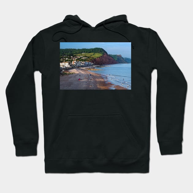 Sidmouth Seafront and Beach Hoodie by galpinimages